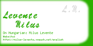 levente milus business card